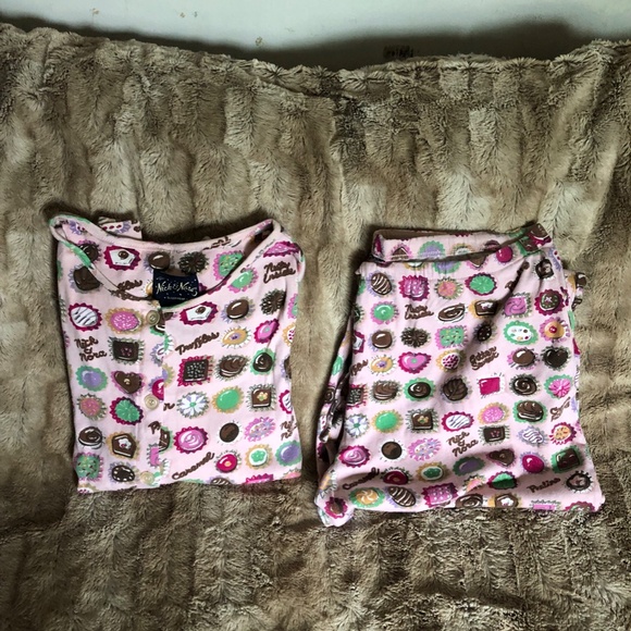 NICK&NORA SWEETS PJS, RARE PLUS SZ3X, EUC, SWEETS THROUGHOUT, JERSEYW/GLITTER… - Picture 12 of 15